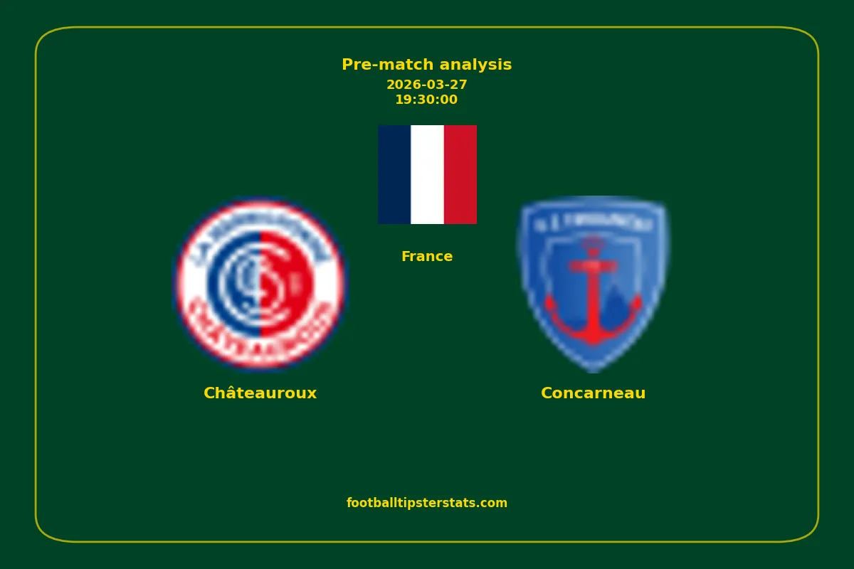 Pre-match analysis: Châteauroux vs Concarneau on 2026-03-27