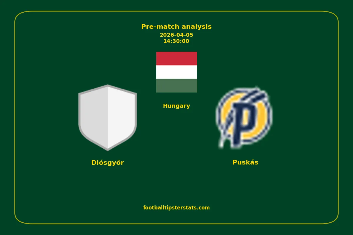 Pre-match analysis: Diósgyőr vs Puskás on 2026-04-05