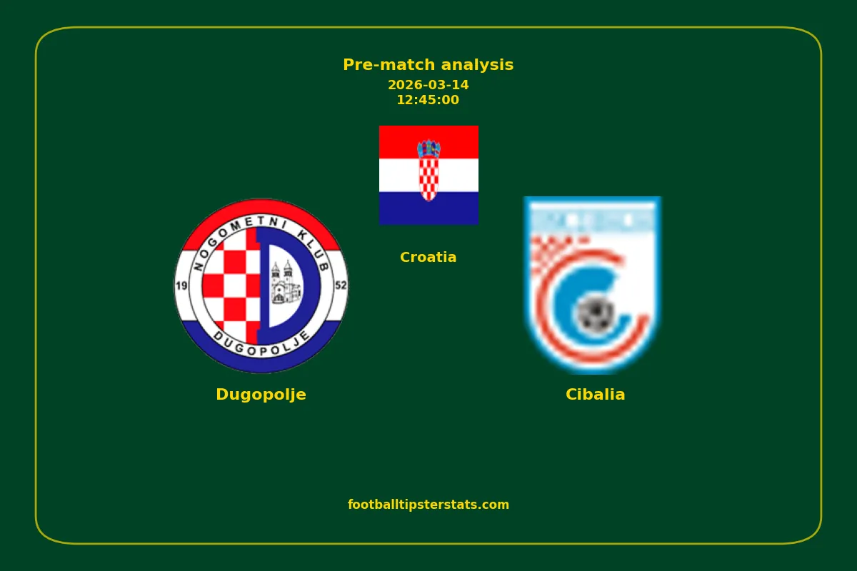 Pre-match analysis: Dugopolje vs Cibalia on 2026-03-14