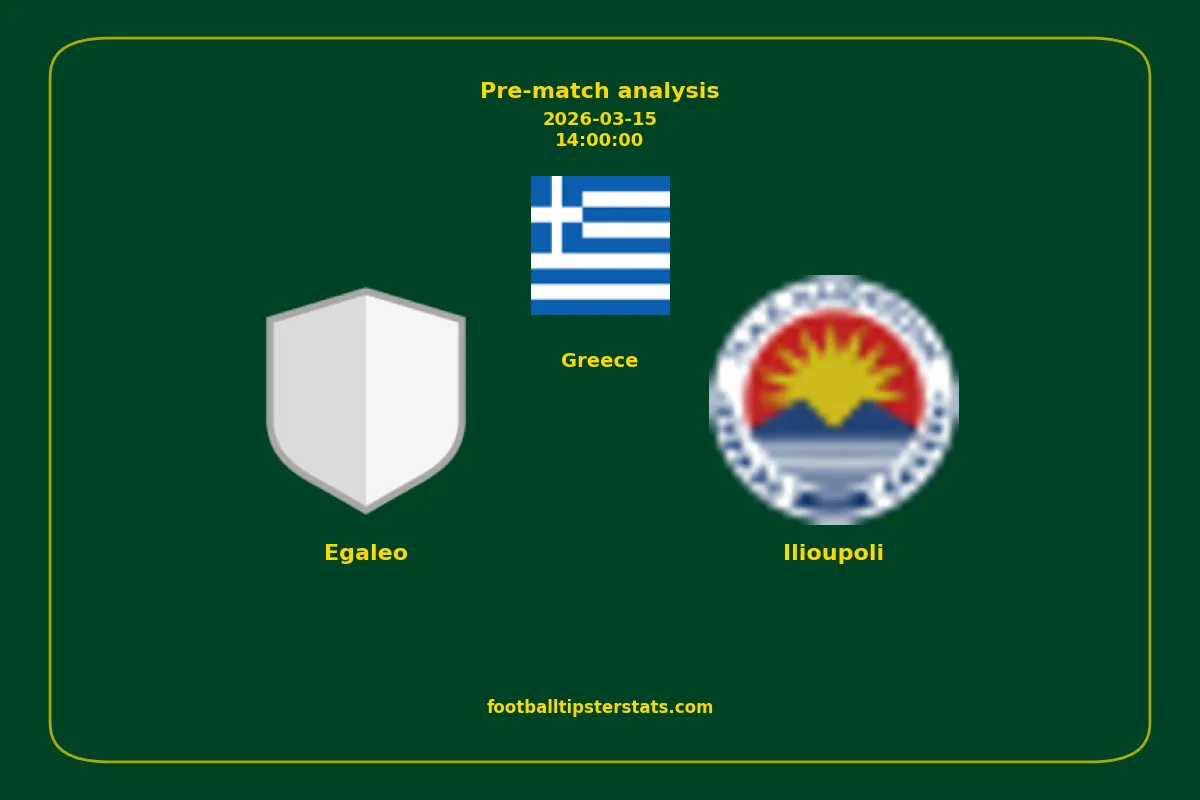 Pre-match analysis: Egaleo vs Ilioupoli on 2026-03-15