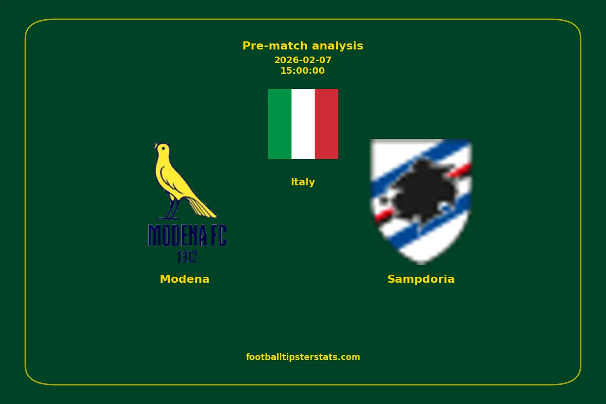 Pre-match analysis: Modena vs Sampdoria on 2026-02-07