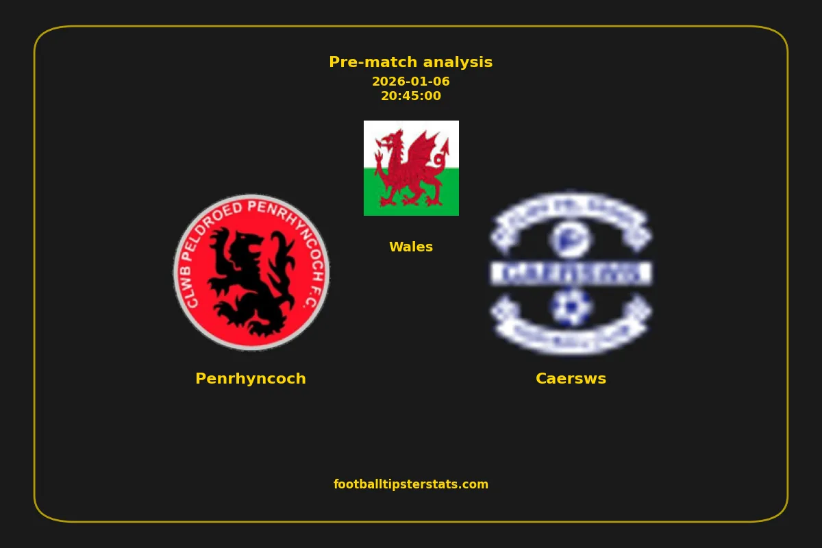 Pre-match analysis: Penrhyncoch vs Caersws on 2026-01-06
