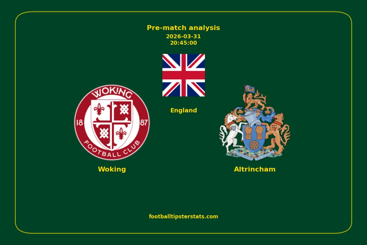 Pre-match analysis: Woking vs Altrincham on 2026-03-31