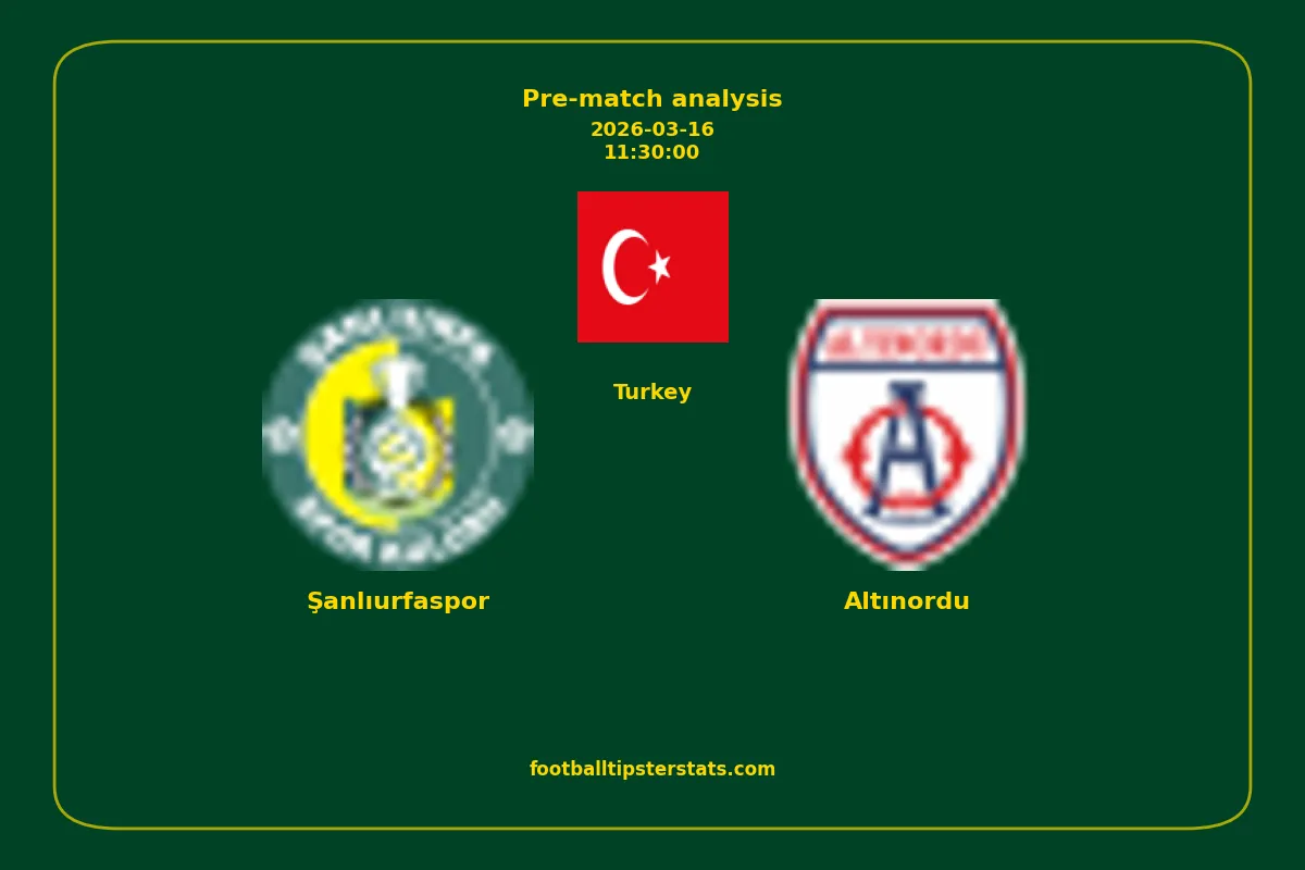 Pre-match analysis: Şanlıurfaspor vs Altınordu on 2026-03-16